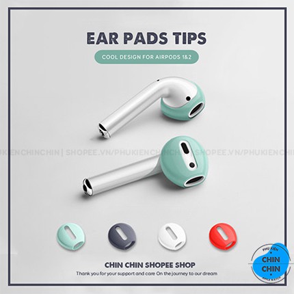 2 Nút Cao Su Silicon Siêu Mỏng Bọc Tai Nghe Apple Airpods 1 2 Đóng Được Dock - Phụ Kiện Chin Chin