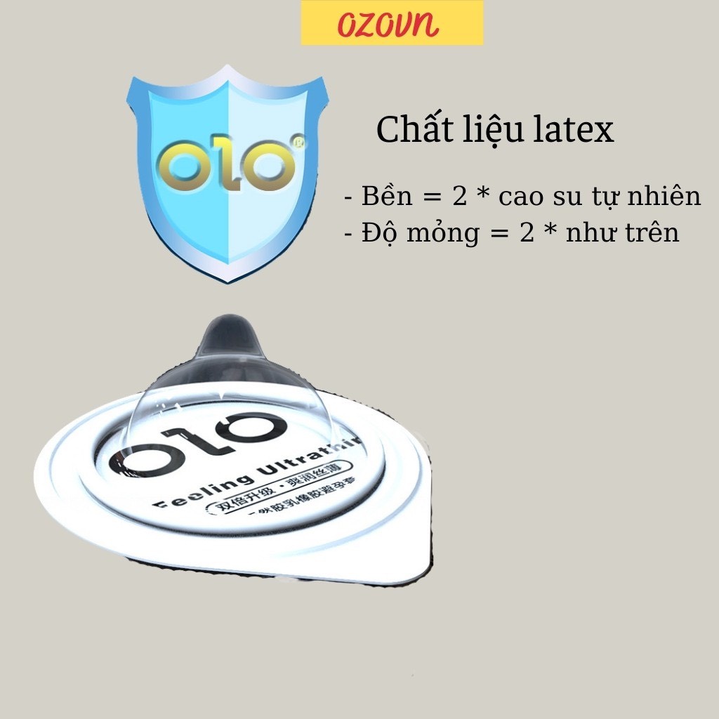 [Hộp 10] Bao Cao Su OLO 001 - Hồng Ấn Độ có GAI, Siêu Mỏng nhiều GEL bôi trơn