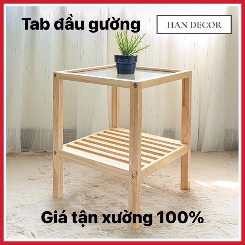 KỆ TAB ĐẦU GƯỜNG ,KỆ ĐẦU GƯỜNG 2 NGĂN GỖ THÔNG TIỆN LỢI