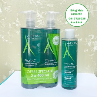 Sữa Rửa Mặt A-Derma Gel Moussant Purifiant Phys-Ac