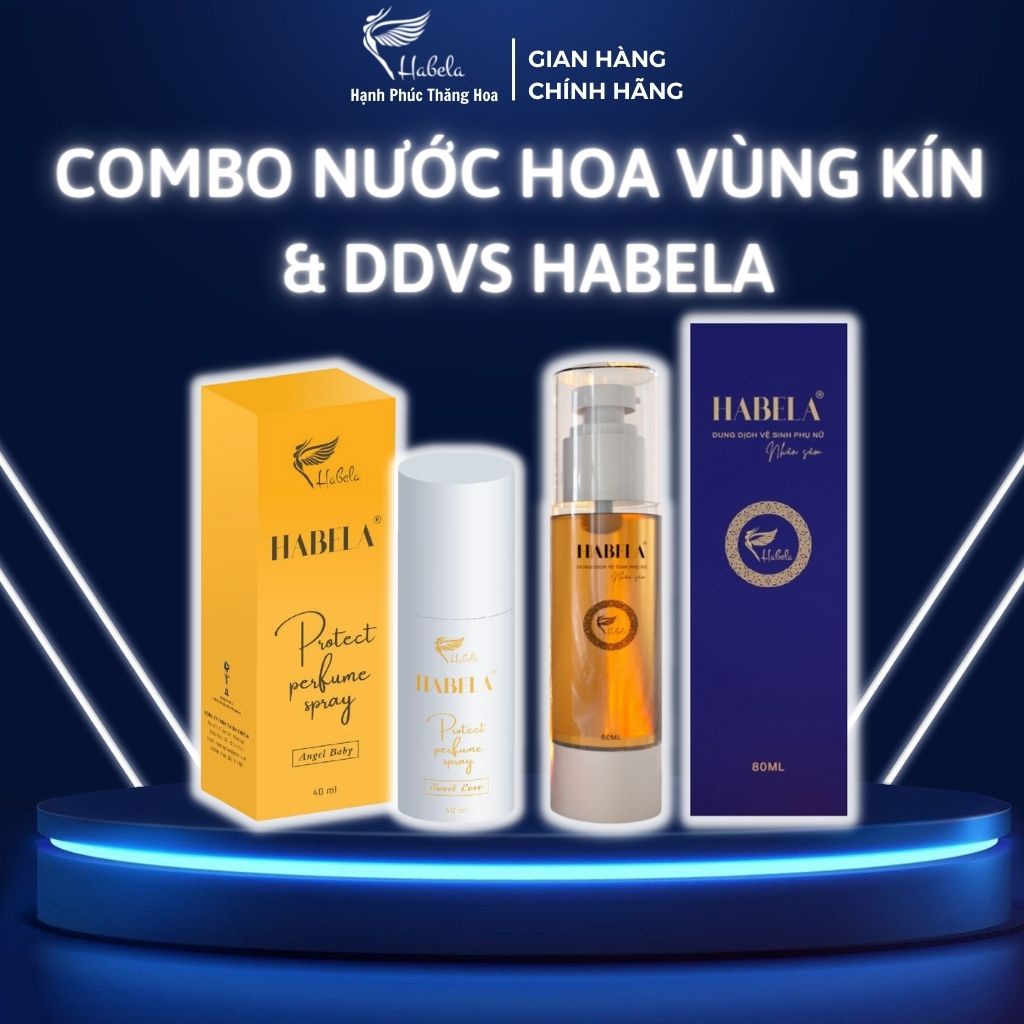 Combo nước hoa vùng kín và dung dịch vệ sinh nhân sâm Habela tăng hiệu qủa tối đa