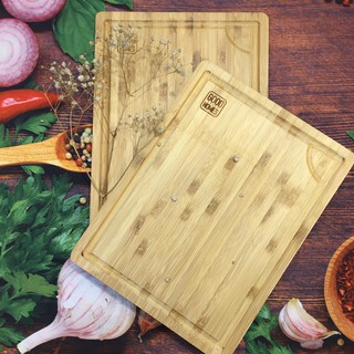 [TH04SL] COMBO 2 thớt tre đa năng có rãnh thông minh