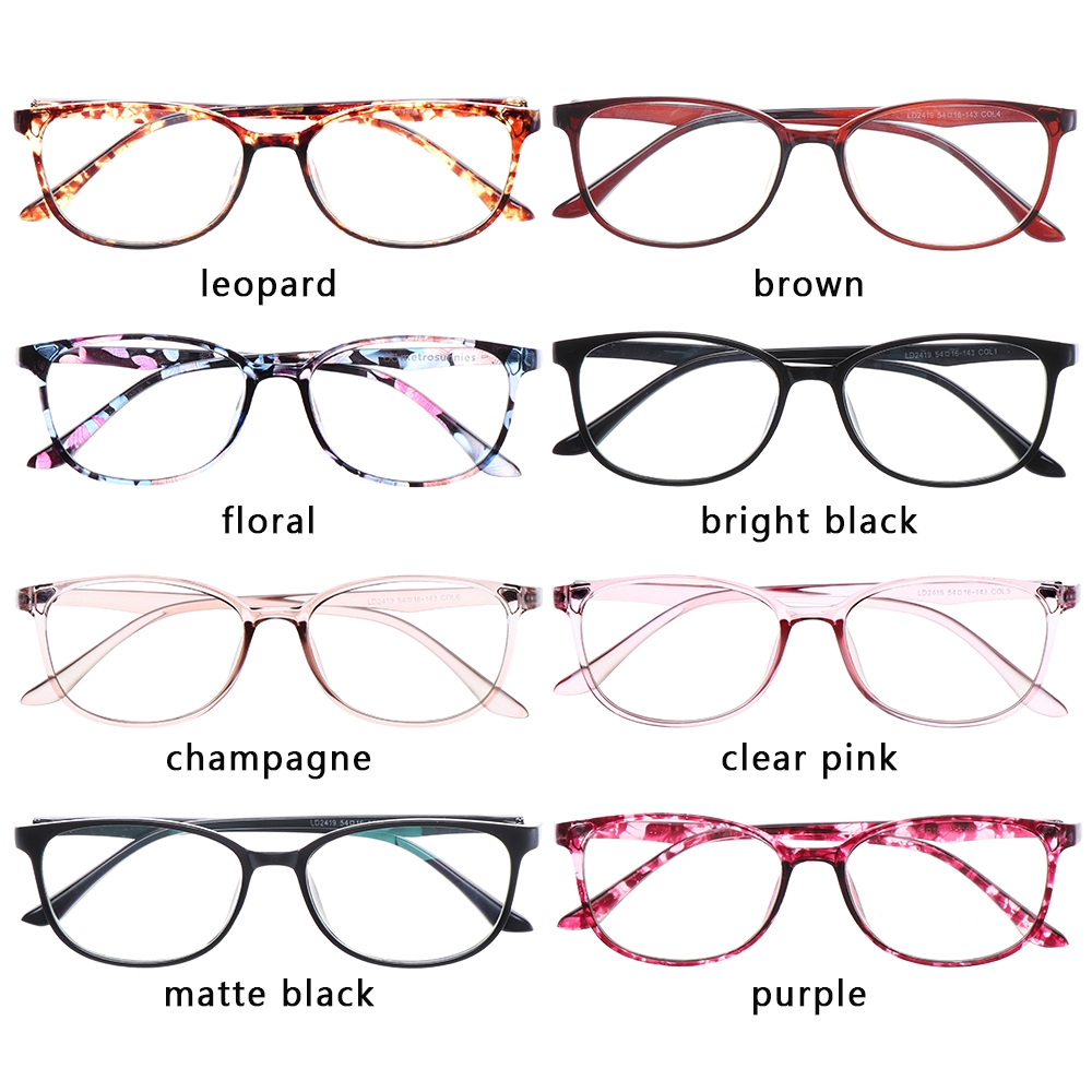 Mắt Kính Gọng Nhựa Trong Suốt Phong Cách Retro Thời Trang Unisex