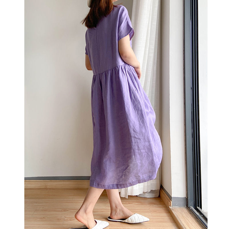 Đầm Thun Dáng Dài Form Rộng Phong Cách Đơn Giản Trẻ Trung Dành Cho Nữ