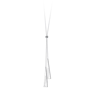Dây chuyền bạc dây mì hai tam giác dáng dài bạc 925 HAS - DC0154