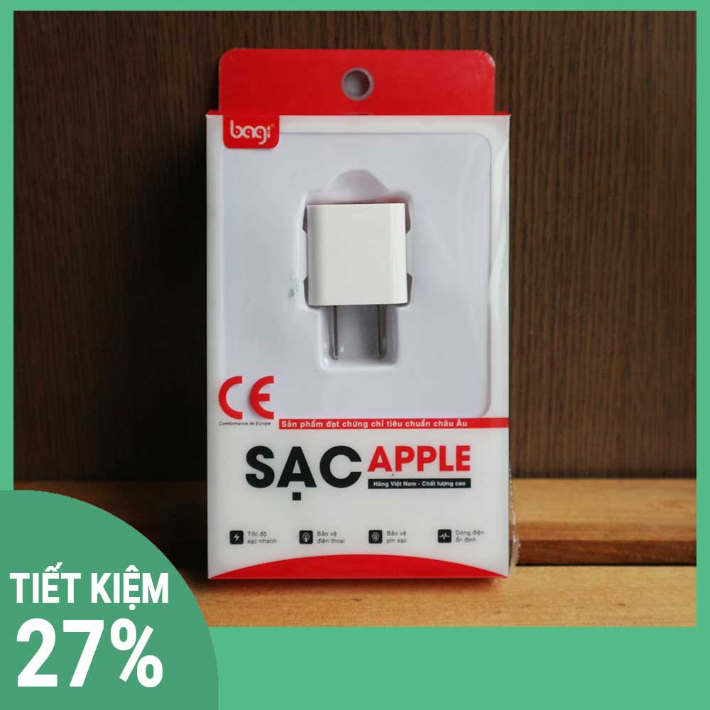 [Rẻ Vô Địch] Củ Sạc Chính Hãng BaGi  5V – 1A CE-I51 – Màu Trắng - Bảo Hành 12 Tháng