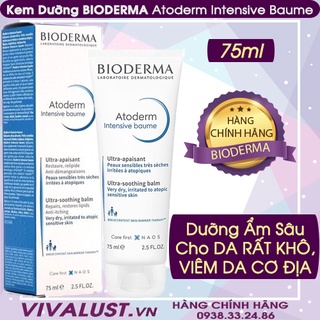 Kem Dưỡng Ẩm Chuyên Sâu Cho Da Rất Khô Và Viêm Da Cơ Địa Bioderma Atoderm Intensive Baume (75ml)