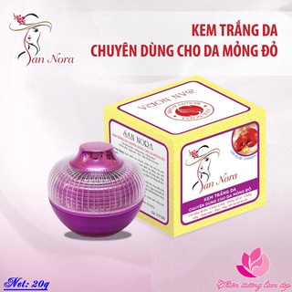 Kem trắng da chuyên dùng cho da mỏng đỏ SAN NORA - 20g