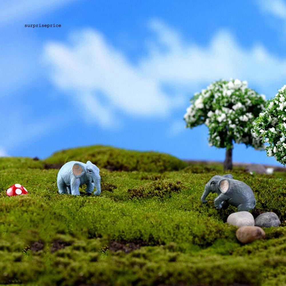 Set 2 tượng voi nhỏ trang trí tiểu cảnh