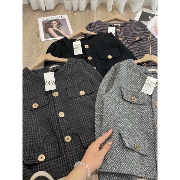 Áo khoác dạ nữ TWEED 4 màu, cổ tròn chất đẹp dày dặn | BigBuy360 - bigbuy360.vn
