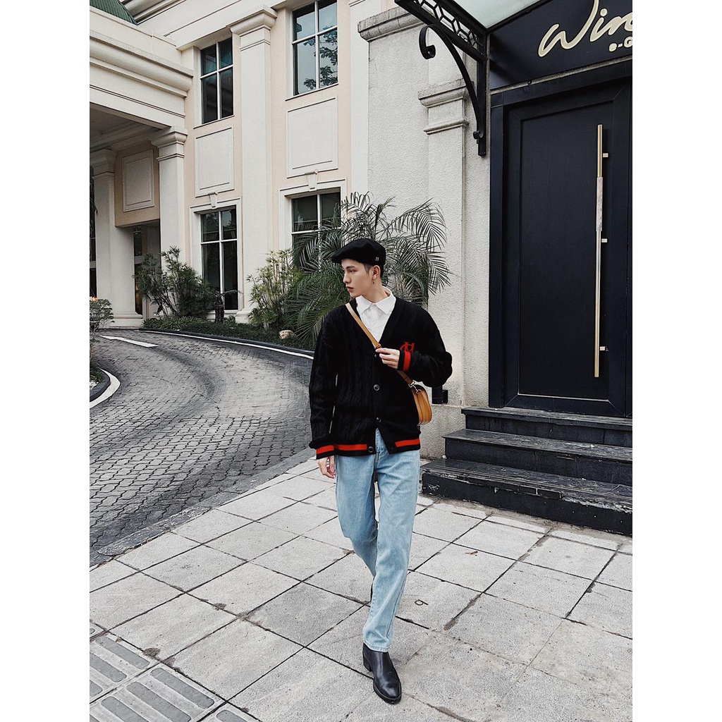 Áo khoác len nam MIKENCO Halfwave cardigan