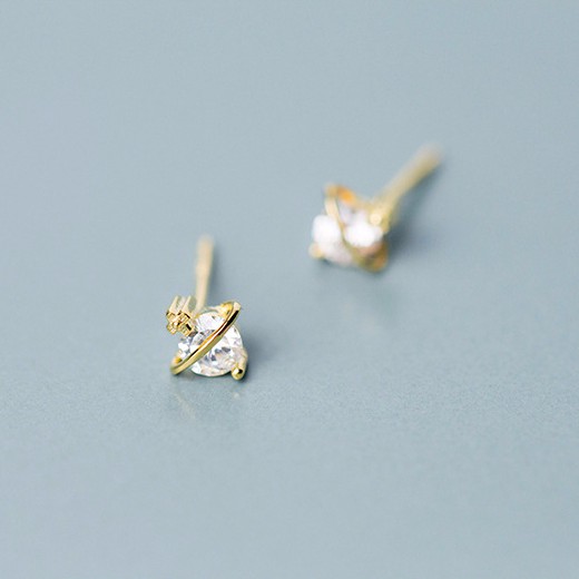 Đôi Bông Tai Hình Vũ Trụ Nạm Đá zircon