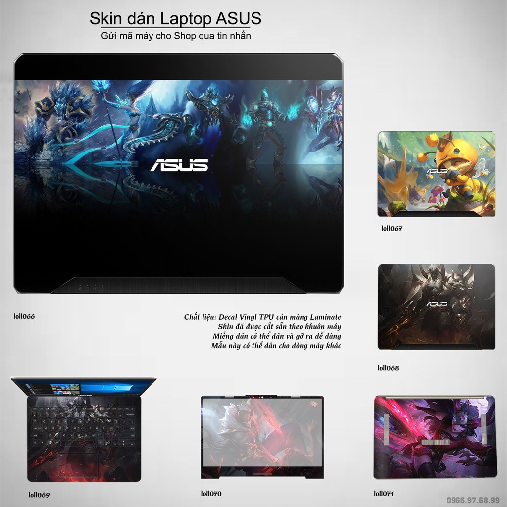 Skin dán Laptop Asus in hình Liên Minh Huyền Thoại _nhiều mẫu 9 (inbox mã máy cho Shop)