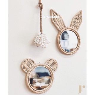 Gương mây trang trí, hình gấu/hình thỏ, gương decor
