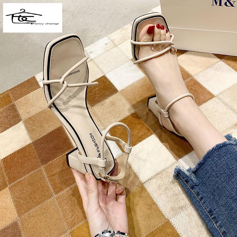 Giày Cao Gót Đế Dày Thanh Lịch Hợp Thời Trang Hè Cho Nữ