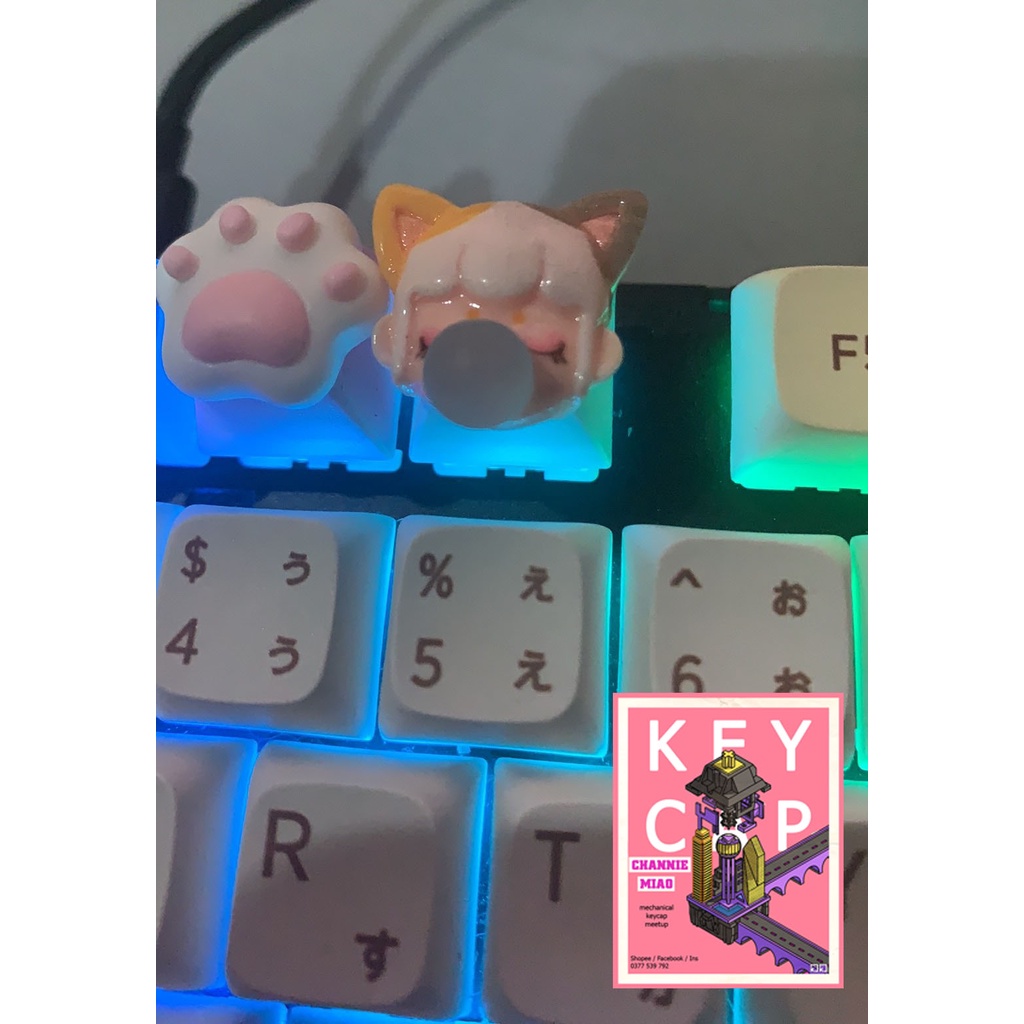 Keycap lẻ bàn phím cơ đẹp Cô gái