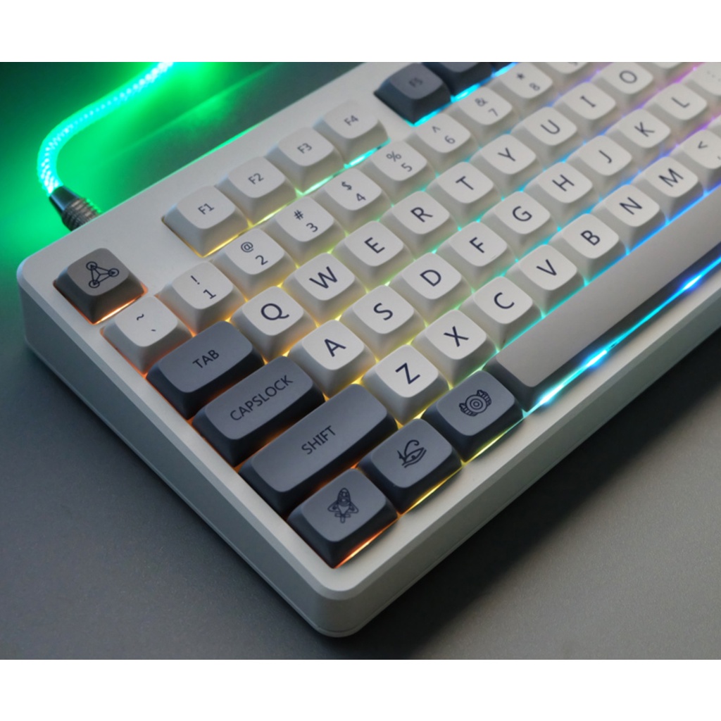 SET KEYCAP PBT XDA DYESUB 125 PHÍM SHIMMER ENLIGHTENMENT HONEYBEE