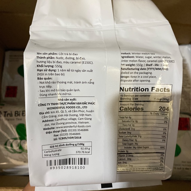 Cốt trà bí đao Wonderful 550g | BigBuy360 - bigbuy360.vn