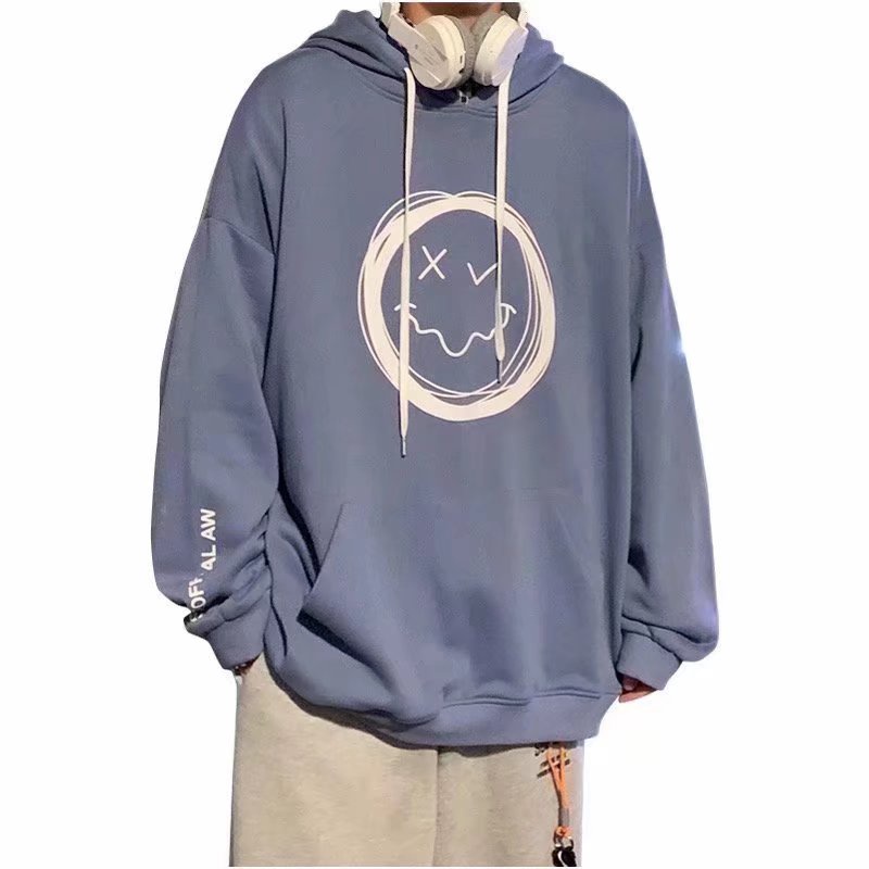 Áo hoodie dáng rộng in họa tiết hoạt hình phong cách Hàn Quốc thời trang cho nam và nữ size M-8XL