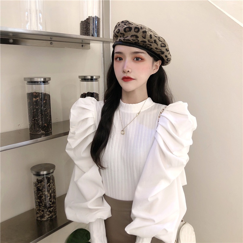 IELGY IELGY Áo Sweater Mỏng Tay Dài Cổ Tròn Màu Đen Phong Cách retro Dành Cho Nữ
