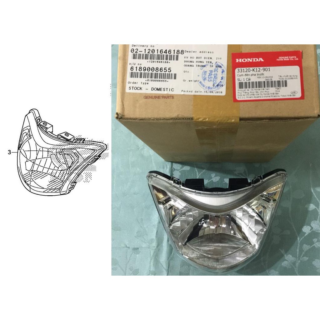 Chóa đèn trước pha LEAD 125 2013 2014 2015