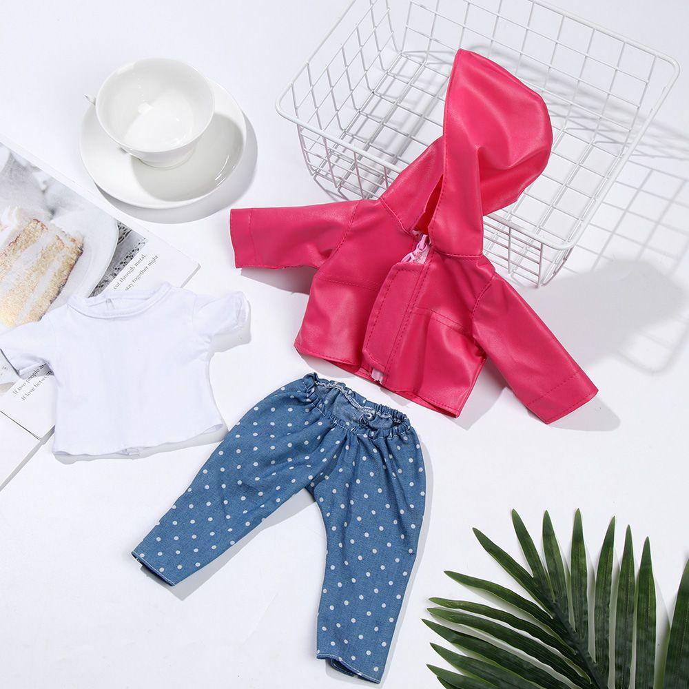 BEBETTERM Áo Khoác Da Thời Trang Cho Búp Bê 18 &quot;