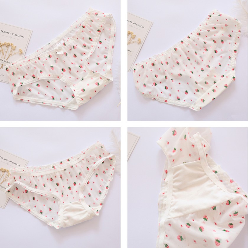 Quần Lót Lưới Siêu Thoáng Họa Tiết Dễ Thương P186