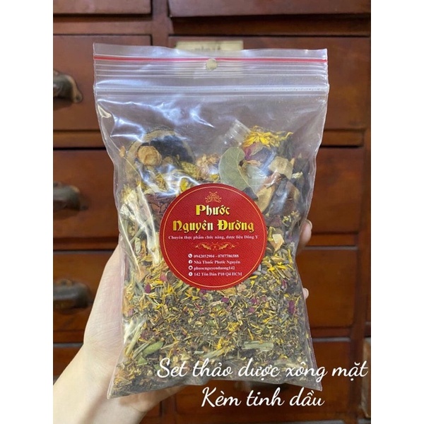 Thảo dược xông mặt kèm tinh dầu 100gr