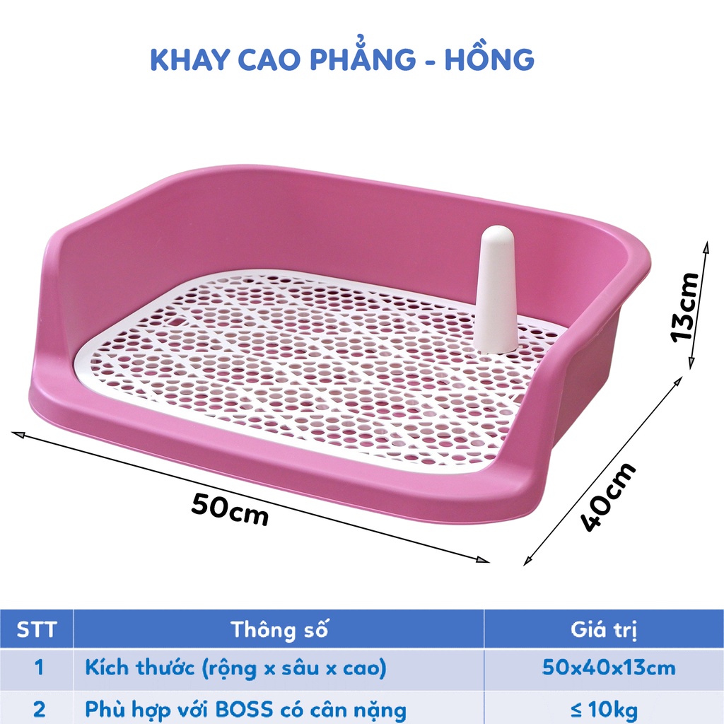 Khay vệ sinh cho chó đực và cái cỡ lớn size 50x40cm Petoka