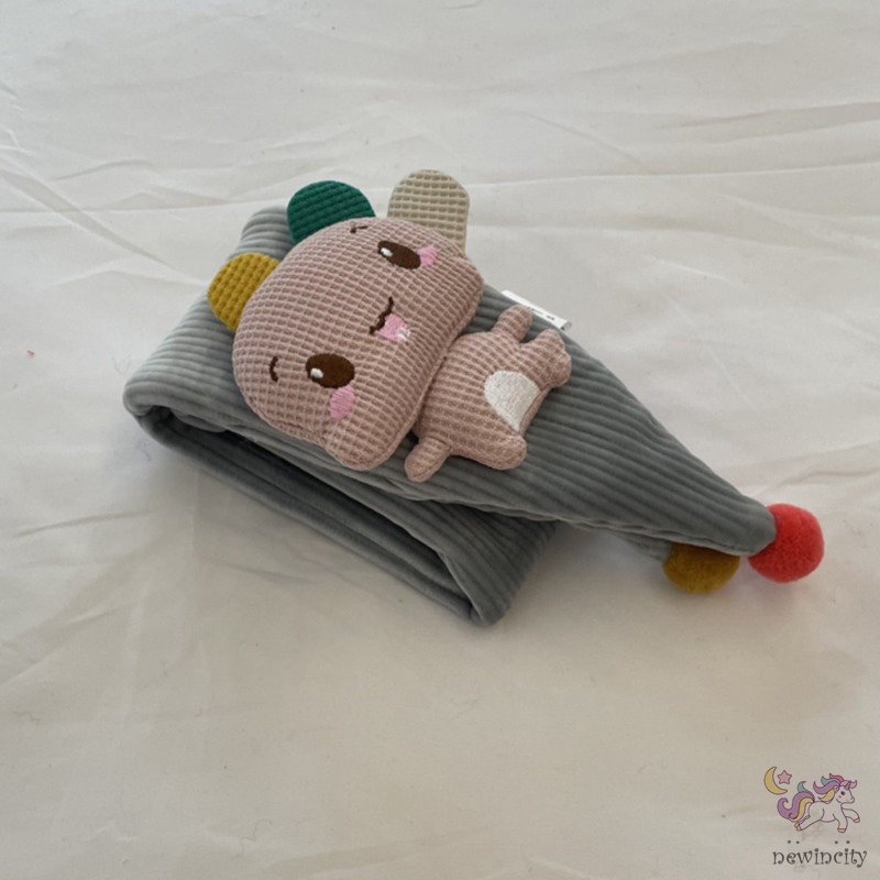 Khăn choàng cổ giữ ấm họa tiết hoạt hình phong cách Hàn Quốc cho bé