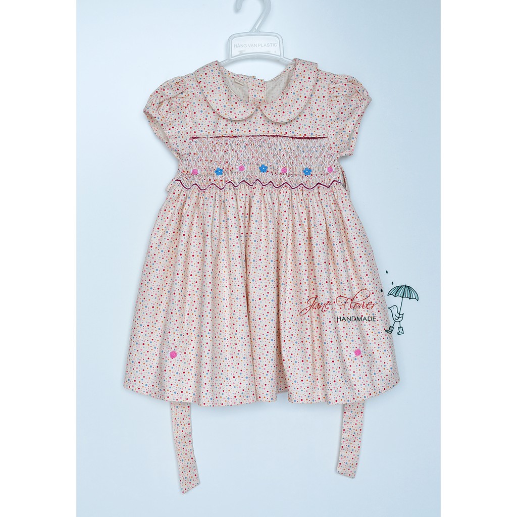 Váy smock chấm bi