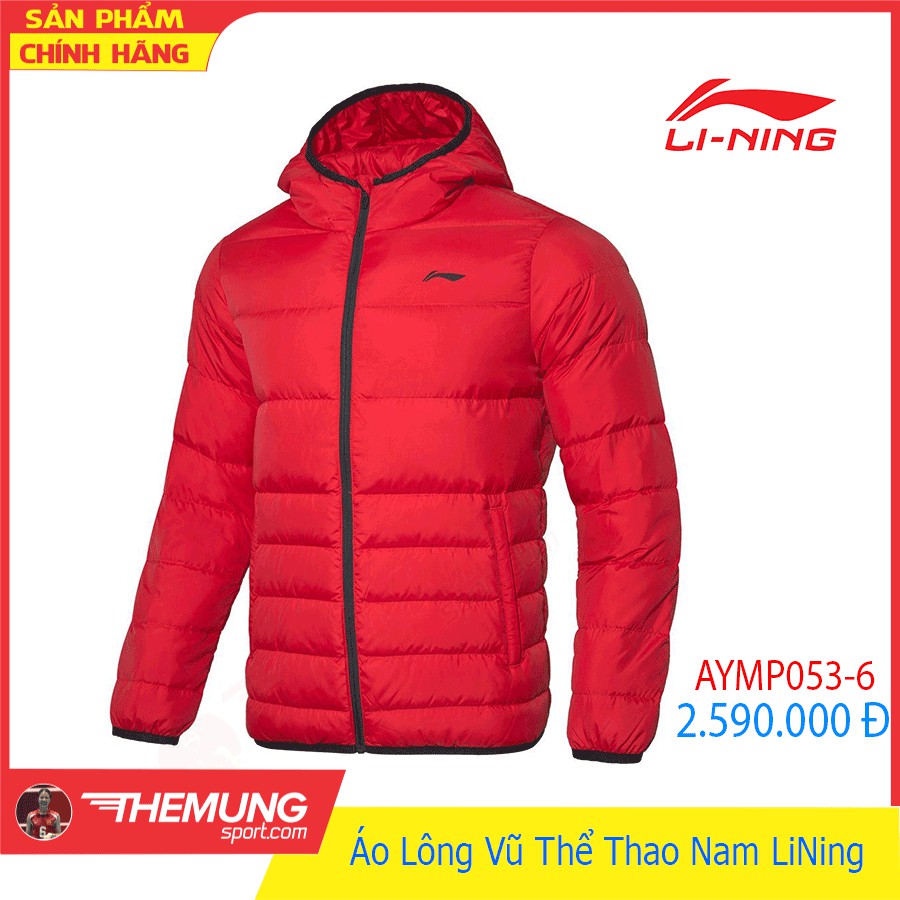 [AYMP053-6] Áo Lông Vũ Thể Thao Nam LiNing Đỏ