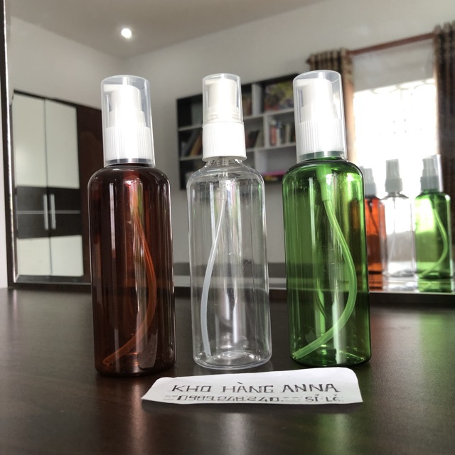 [ XỊT NHỎ GIỌT ] 50 Chai nhựa Nâu xịt giọt 30ml/ 50ml/ 100ml- Combo 50 chai xịt chiết mỹ phẩm- đựng gel- đựng nước rửa