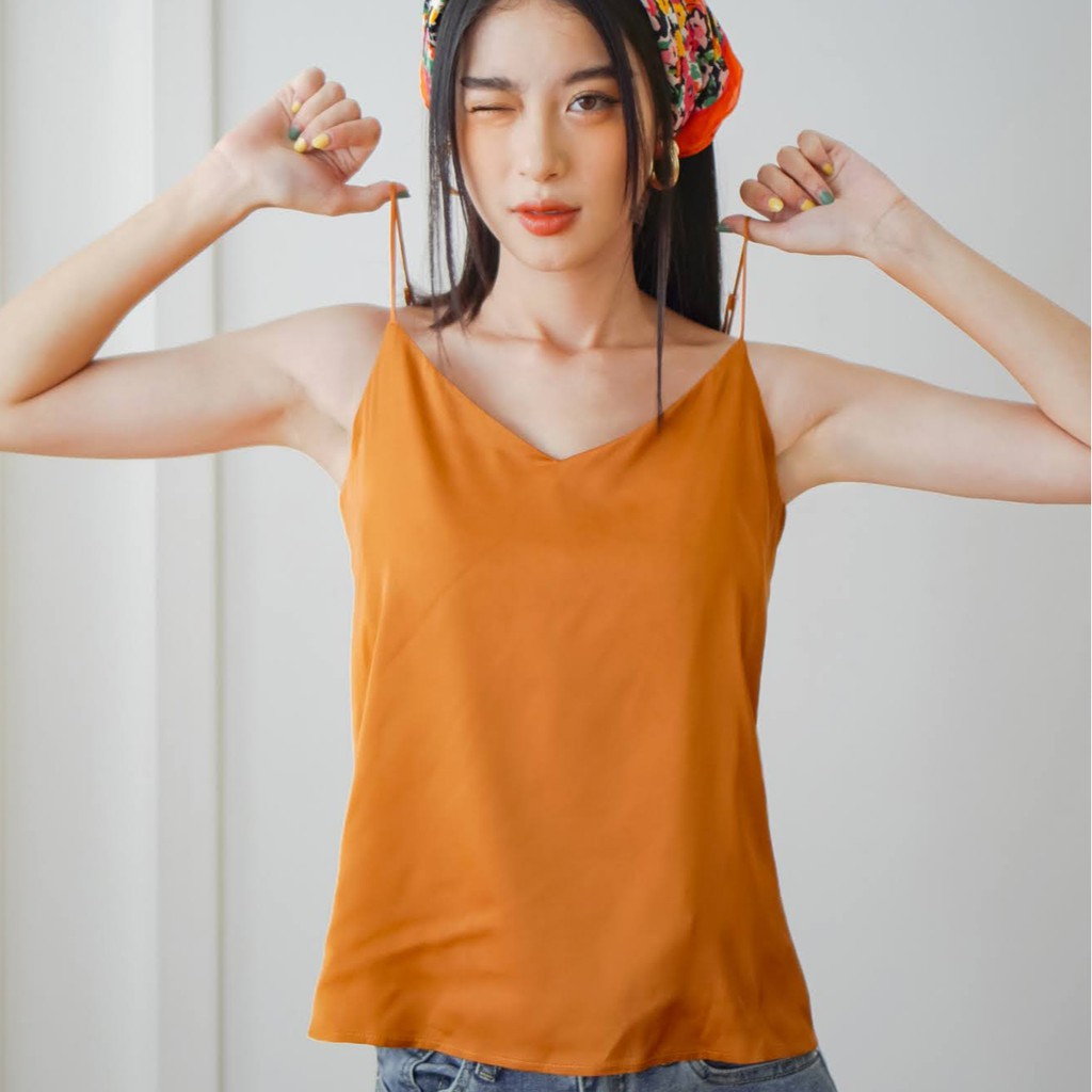 [Mã WABRWA8 giảm 15% đơn 99k] Áo kiểu 2 dây lụa satin Méo Shop Latia | BigBuy360 - bigbuy360.vn