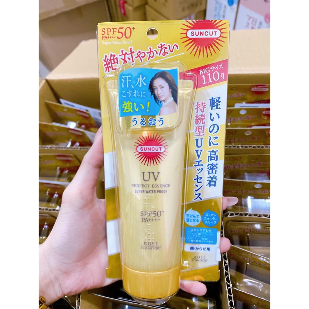 Kem Chống Nắng Kosé Suncut UV Perfect Protect Essence Super Waterproof SPF 50+/PA 60g