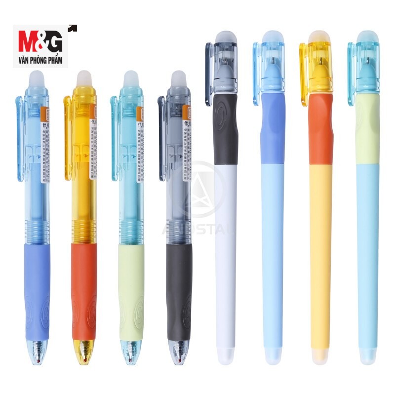 Bút Nước Xóa Được M&G AKPB7501B2 mực xanh 0.5 thân có tay đệm