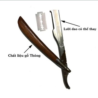 dao cạo mặt cán gỗ