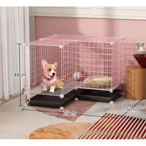 Combo Chuồng Chó Mèo Màu Hồng Siêu Dễ Thương - Tặng Kèm Vòng Cổ - Đa Dạng Kích Thước Mẫu Mã