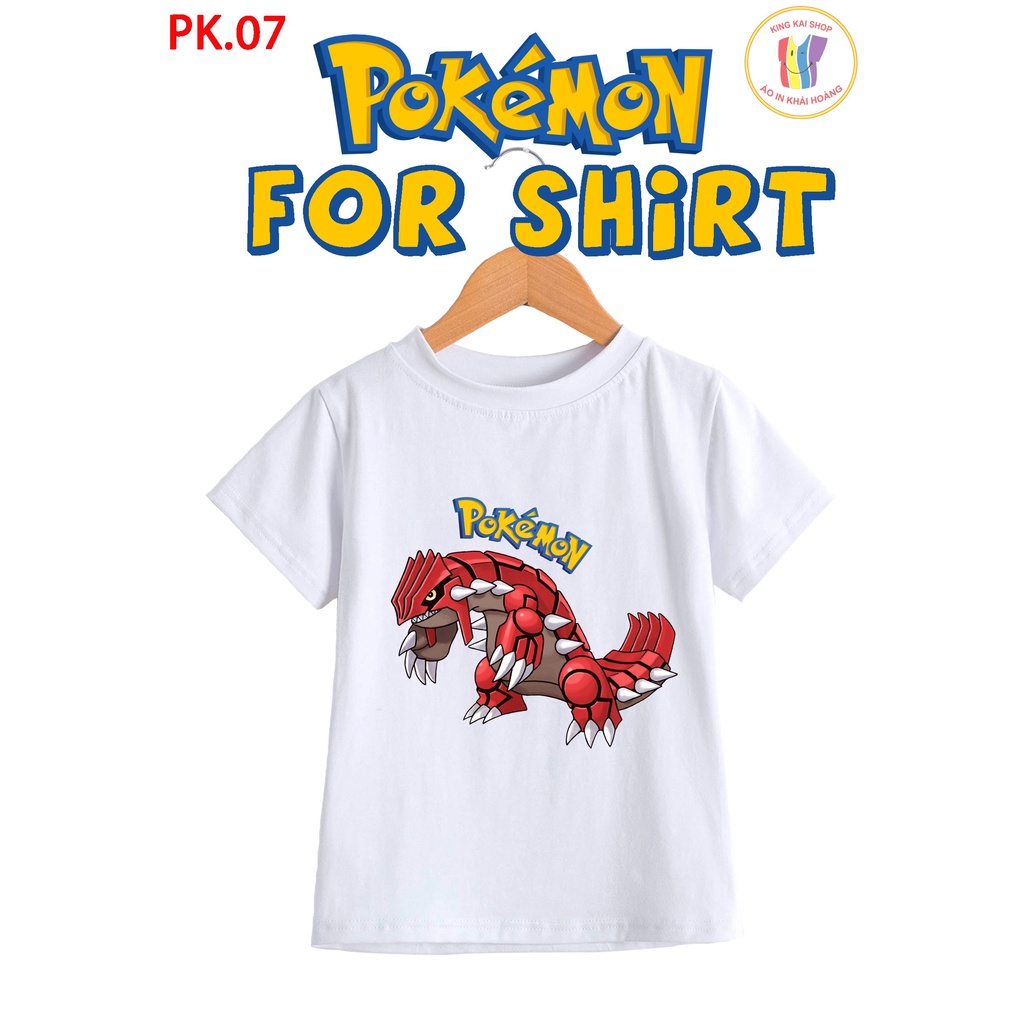 áo thun bé trai in hình pokemon cotton co giản thoải mái