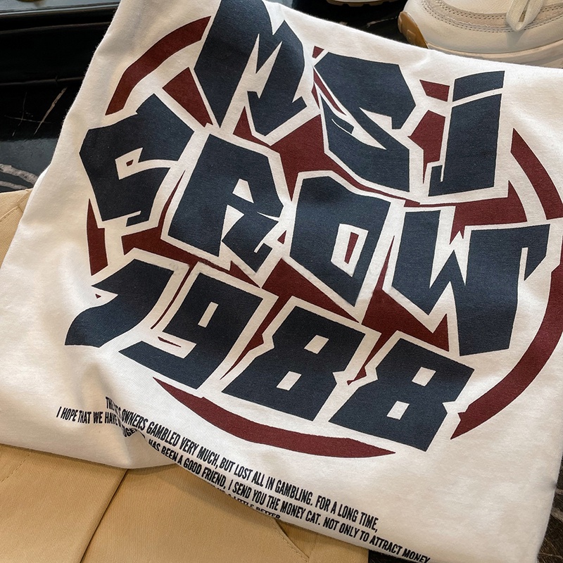 Áo thun HIIXIIVI 100% cotton tay ngắn cổ tròn in chữ phong cách Hàn Quốc thời trang mùa hè 2022 cho nữ