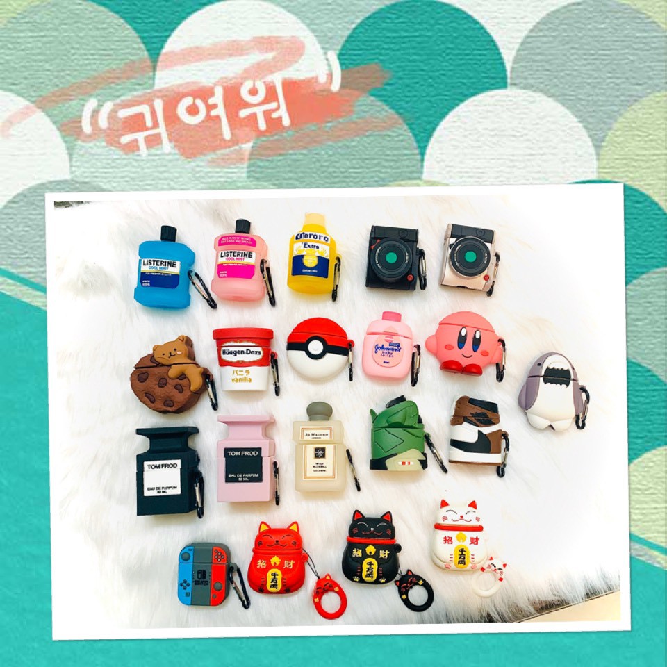 Ốp airpod/case airpod/bao airpod 1 và 2,i11,i12, i99, i100,i200, i500, i9s...mẩu tuyển chọn đẹp silicon 3d cao cấp