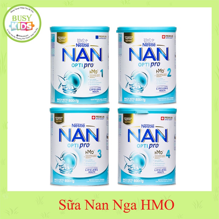 {Mẫu Mới HMO} Sữa Nan Nga Nestle số 1, 2, 3, 4 - 800gr (Date 2022-2023)