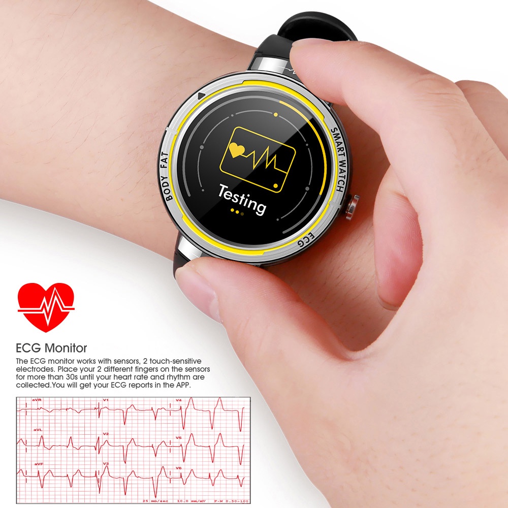 Aolon F1 ECG PPG Health Monitoring BMI Function Smart Watch with Electrocardiogram Display Heart rate Blood Pressure Fitness Tracker