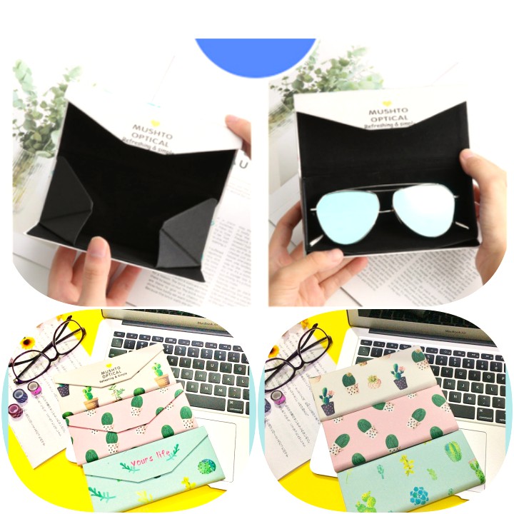 (hình Thật) (20 Mẫu) Hộp Đựng Kính Gấp Gọn Tam Giác Nhiều Họa Tiết Dễ Thương Bukao | BigBuy360 - bigbuy360.vn