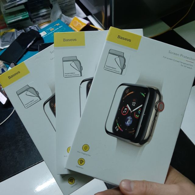 Dán cường lực Baseus Apple watch size 38/40/ 42/ 44mm Full màn hình