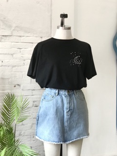 Usthebasic - Chân váy Denim Mini Skirt
