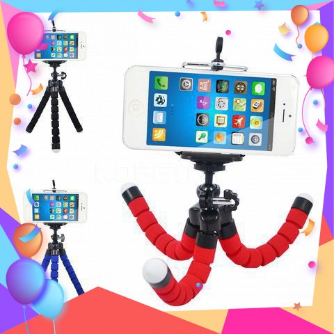 Tripod Bạch Tuộc 3 Chân Để Điện Thoại Để Bàn, Cầm Tay, Tặng Kèm Kẹp Điện Thoại