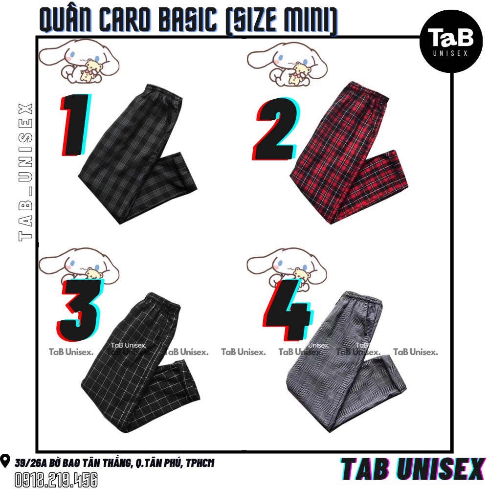 Quần Caro Basic (size nhỏ)
