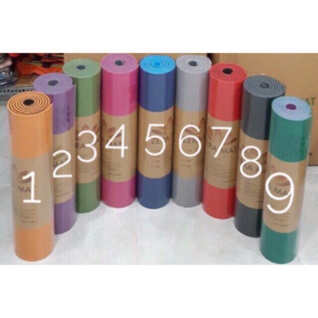 Thảm Yoga hiệu Zera mat 2 lớp 8mm + kèm túi Zera Mat cao cấp vải Hàn Quốc
