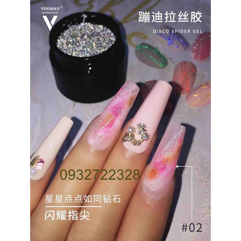 gel nhện flash Vinimay siêu sáng 6 màu